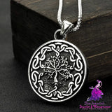 Vintage Tree Of Life Steel Pendant