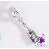 Wine Bottle Sterling Silver Charm