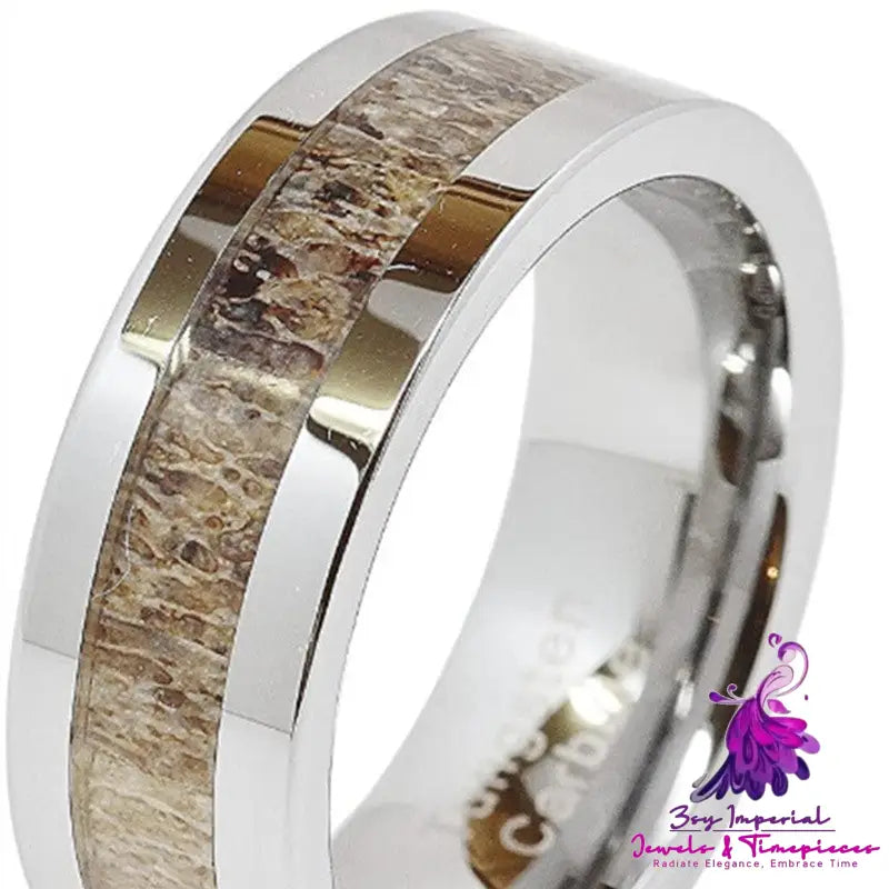 Titanium Steel Inlay Ring