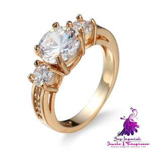 Creative White Zircon Ring