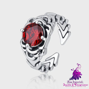 Trend Woven Red Zircon Ring