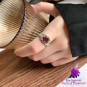 Trend Woven Red Zircon Ring