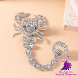 Big Scorpion Tail Double Finger Ring