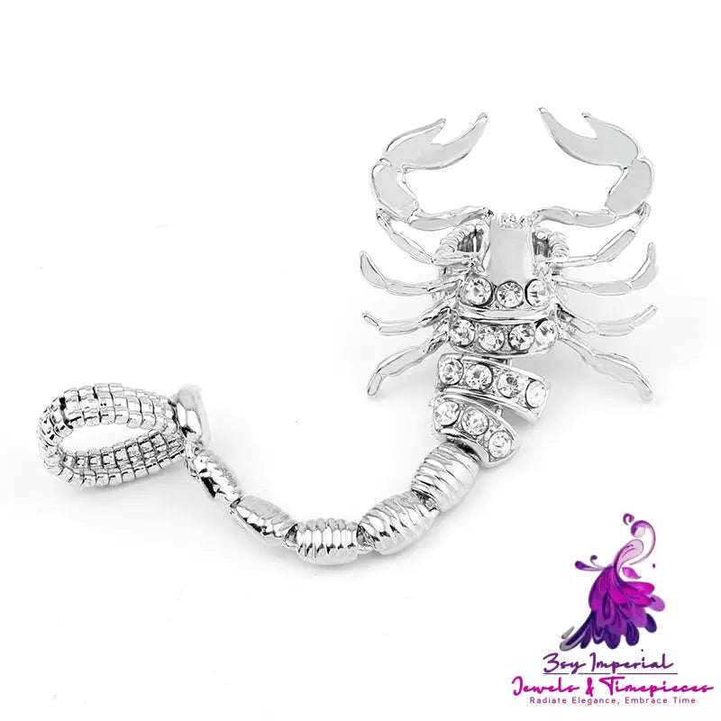 Big Scorpion Tail Double Finger Ring