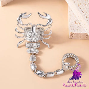 Big Scorpion Tail Double Finger Ring