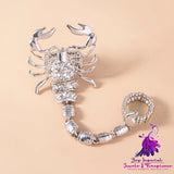 Big Scorpion Tail Double Finger Ring