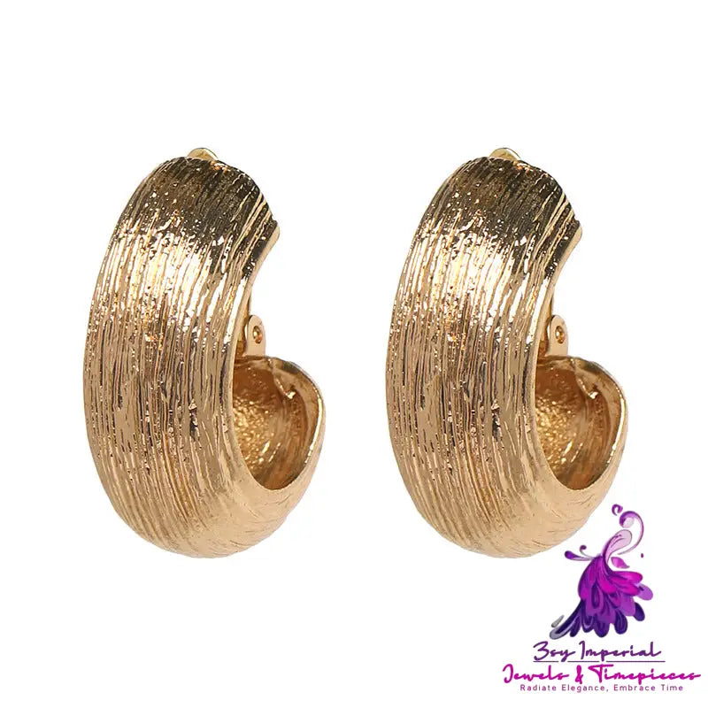 Alloy C- Shaped Female Earrings