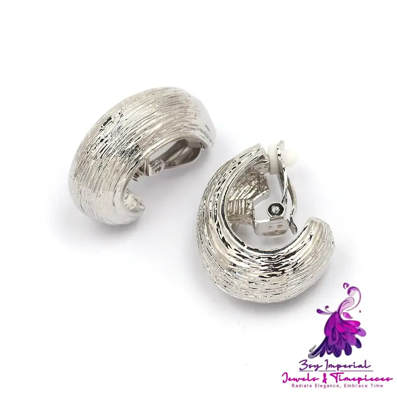 Alloy C- Shaped Female Earrings