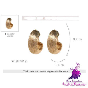 Alloy C- Shaped Female Earrings