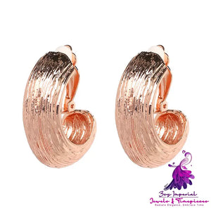 Alloy C- Shaped Female Earrings