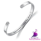 Stainless Steel Engraved C Bracelet