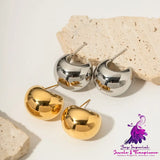 C- Shaped Hollow Earrings