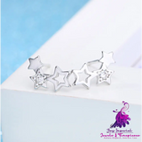 Five Star Horn Ear Studs Women’s Korean Version Temperament