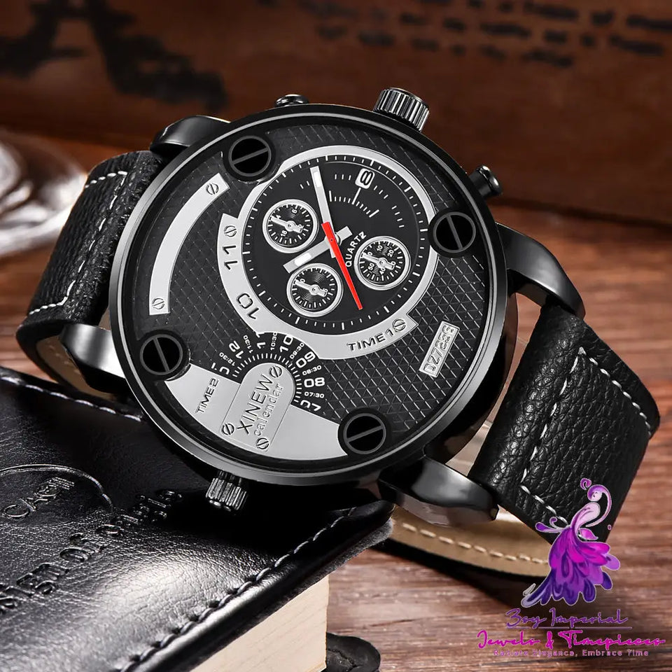 Big Cheap Fashion Leather Watch