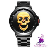 3D Black Pirate Skull Style Men’s Watch