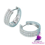 Natural Diamond 18K White Gold Earrings