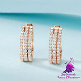 Natural Diamond 18K White Gold Earrings