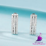 Natural Diamond 18K White Gold Earrings