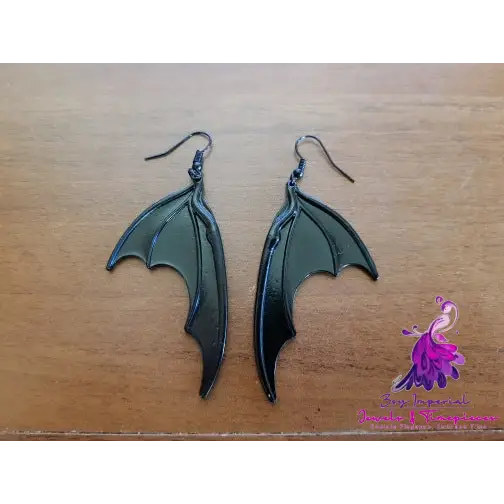 Vintage Dark Halloween Bat wings Earrings Gothic Earrings