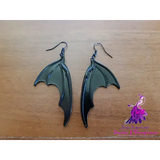 Vintage Dark Halloween Bat wings Earrings Gothic Earrings