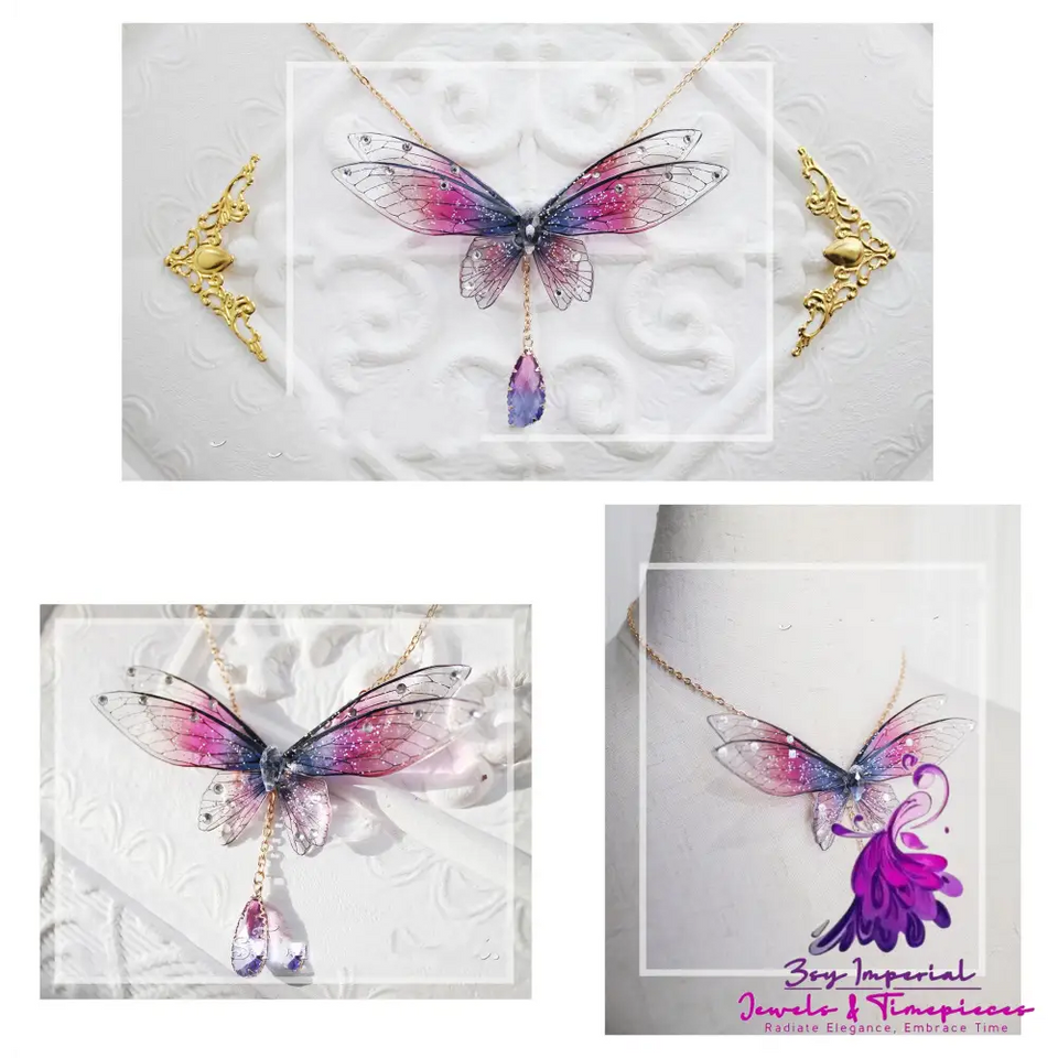 Ombre Elf Wings Necklace