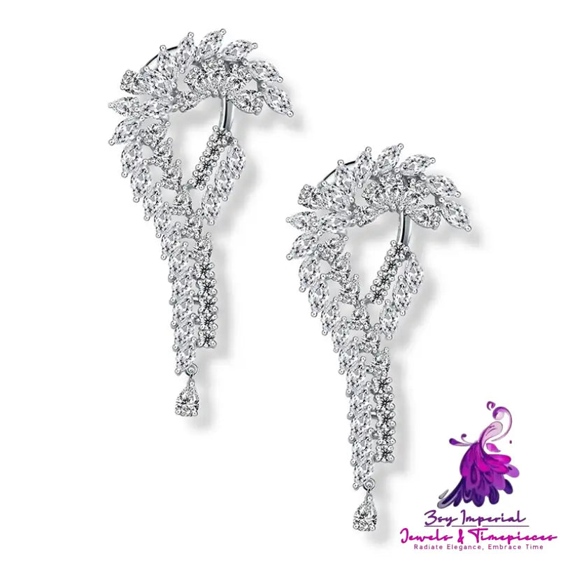 Leaf AAA Zircon Earrings