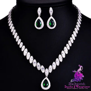 Korean AAA Zircon Jewelry Set